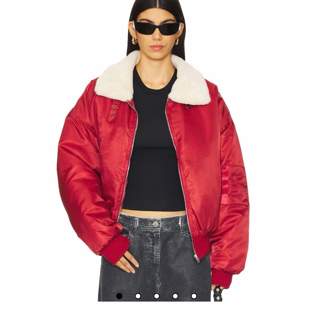 NWT LIONESS Carla Puffer Jacket – Mulberry – Size M